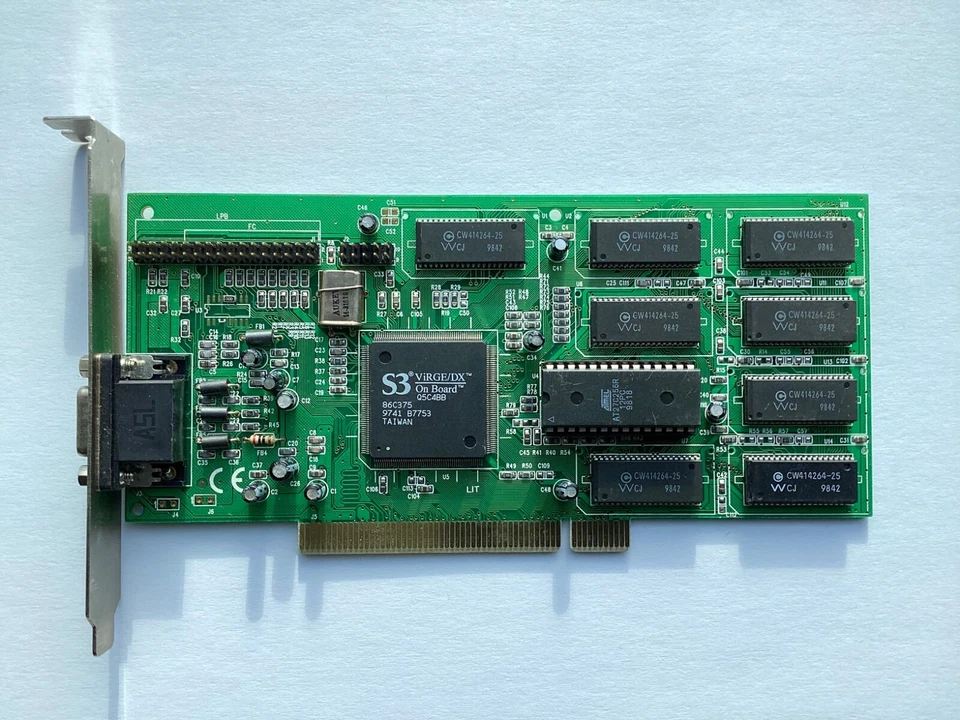 S3 VIRGE / DX ON BOARD Q5C4BB 4MB PCI VGA GRAPHICS CARD - Image 1 of 1