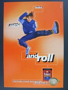 Folgers Cafe Latte Coffee Color Promotional Promo Advertising Postcard - Picture 1 of 2