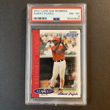 2003 Capri Sun Redbirds Albert Pujols Minor League Card RARE PSA 8