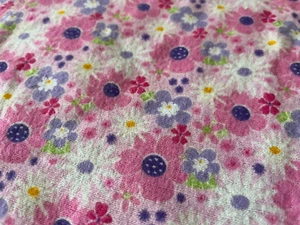 Bean Sprout Cotton Flannel Receiving Blanket Pink Floral 29X29 - Picture 1 of 6