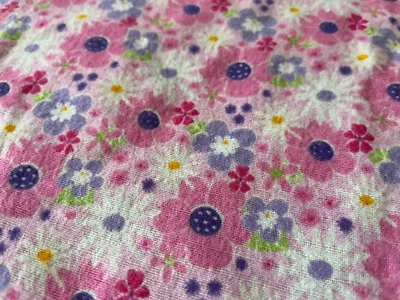 Manta de recepción de franela de algodón Bean Sprout rosa floral 29X29 Foto 1 de 4