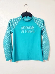 Girls More Than Magic Mermaid Themed Swimming Swim Top Rashguard Sz Large 10/12 - Picture 1 of 9