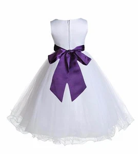 New Flower Girl Princess Dress Kid Party Pageant Wedding Bridesmaid Childs Dress - Picture 1 of 60