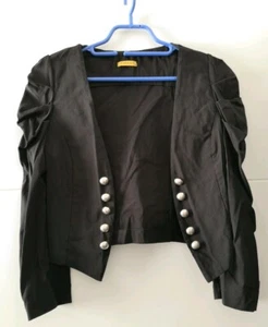 Chilli eleganter 3/4-Arm Bolero Jäckchen Blaser Damen Mädchen Zierknöpfe Gr. S - Bild 1 von 11