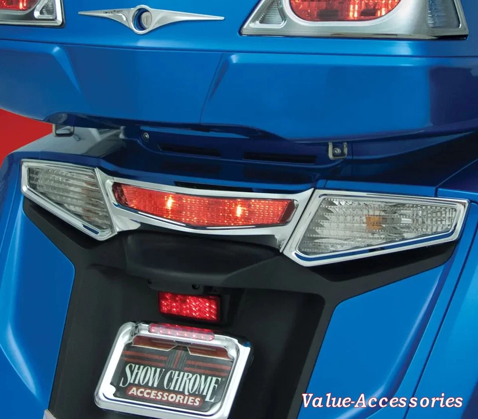 Show Chrome, Taillight Lens Trim, Honda GL1800 Gold Wing / F6B 12-17, 52-821 - Image 1 of 2