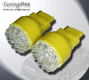(1 Pair) Set of 2 pc Front Signal 3156 19 Yellow LED Bulbs 3456 3156A - Picture 1 of 3