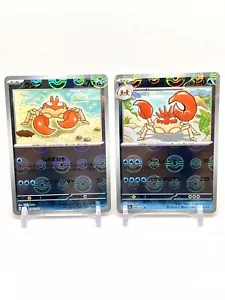 Pokemon 151 sv2a Krabby + Kingler 098-99/165 PokeBall Reverse Holos Japanese- US - Picture 1 of 5