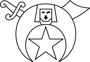 Shriners Masonic 1 Color Window Wall Vinyl Decal Sticker Printed - Picture 1 of 5