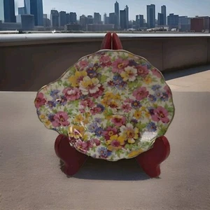 Antique James Kent LTD Chintz Du Barry 5"  Berry Plate/Saucer Penton England HTF - Picture 1 of 6