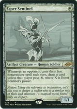 Magic: the Gathering: MTG ESPER SENTINEL MODERN HORIZONS 2 SKETCH FOIL RARE