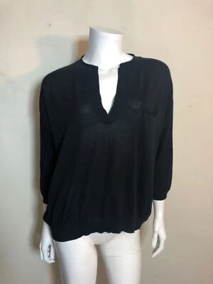 NUEVO CON ETIQUETAS Suéter Camiseta Pintor Algodón Inhabit en Negro Talla M $252 Foto 1 de 4
