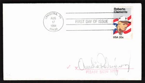 Aurelio Rodriguez Signed 1984 FDC Roberto Clemente Cachet First Day Cover Auto - Picture 1 of 2