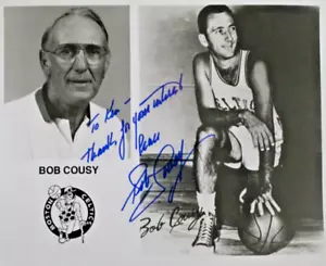 Bob Cousy HOF Boston Celtics Autographed Signed 8x10 Team Issued Photo JSA - Picture 1 of 4