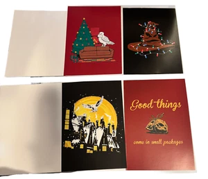 Geek Gear Urlaub Weihnachten Grußkarten Sortieren Mütze/Hogsmeade/Eule/Winter x4 NEU - Bild 1 von 1