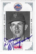 DENNIS MUSGRAVES 1991 METS THE WIZ AUTOGRAPHED SIGNED # 288 NEW YORK METS
