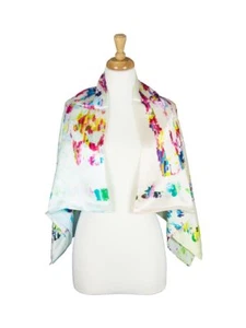 Lady Mulberry Satin Silk Stole Women Square Scarf - Picture 1 of 5
