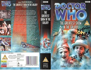 Doctor Who: The Greatest Show in the Galaxy VHS Cover Signed by SOPHIE ALDRED +1 - Picture 1 of 1