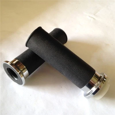 Empuñadura de manillar de goma de 7/8" 22 mm para par de motocicletas Harley Café Racer Foto 1 de 4