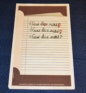 1978 Kubanisches Original Siebdruck Filmplakat. Was sagst du? Grammatik. Schulklasse - Bild 1 von 3