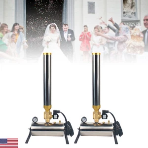 2 Stück Konfetti Werfer Maschine Kanone Kabellos Party Hochzeit Bühne Papieraufnahmen - Bild 1 von 11
