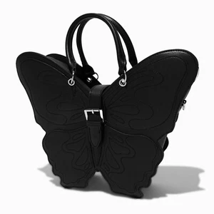New Black Butterfly Shaped Small Backpack Purse Faux Leather Ladies Girl Teen - Picture 1 of 1