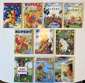 10 x Happy Birthday Rupert Bear Vintage Card 1998 Interactive Vision Limited NEW