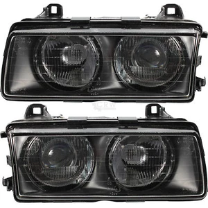 Set Di Fari Per BMW 3 Serie E36 Anno 90-94 H1+H1 Berlina Coupé Cabrio Touring - Foto 1 di 5