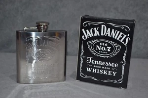 Genuine Jack Daniel's Old No.7 Hip Flask In Gift Box Collectable 177ml 6oz New - Picture 1 of 7