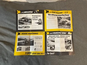 Vintage 1957 Ford Sales Brochure Industrial Loader Tractors 1950's Vintage - Picture 1 of 3
