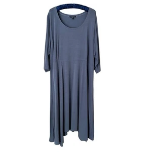 Eileen Fisher 2X Maxi Jersey Dress Dark Academia Witchy Lagenlook Minimalist - Picture 1 of 13