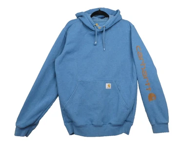 Sudadera con Capucha Carhartt Para Hombre Pequeña Azul Ajuste Original Logo Manga Vellón K288 Foto 1 de 4