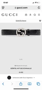 ❤️Gucci GG Gürtel Belt schwarz Gr. 85 Modell 411924 mit OVP sehr Guter Zustand❤️ - Bild 1 von 6