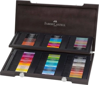 Faber-Castell 167400 Pitt Artist Brush Pen Set - Wooden Box, Pack of 90 - Image 1 of 4