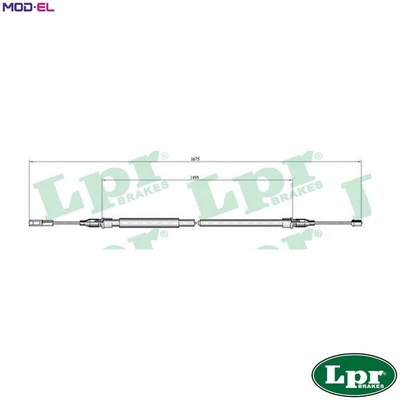 CABLE PULL PARKING BRAKE C0059B FOR AUDI A8/S8 AKE/AFB/AKN 2.5L AQD/ALG 2.8L A8 - Image 1 of 4