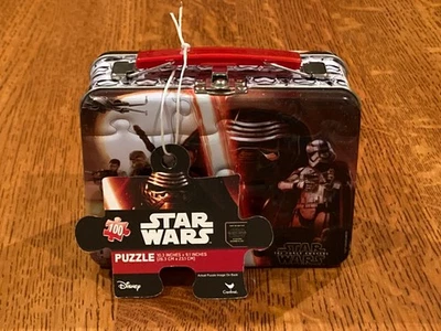 Star Wars O Despertar da Força 100 peças quebra-cabeça e pequena lancheira estilo lata de armazenamento - Imagem 1 de 4