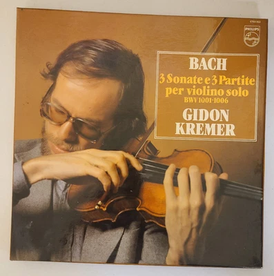Bach Gidon Kremer – 3 Sonate E 3 Partite Per Violino Solo - 3LP Philips Box Set - Image 1 of 4