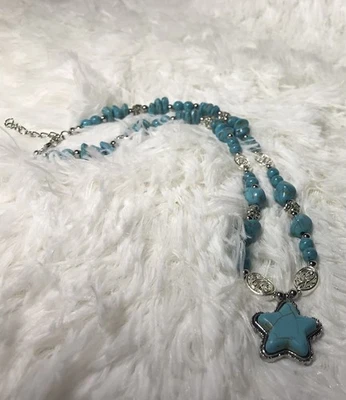 Hermoso Collar Turquesa Estilo Suroeste con Colgante Estrella Foto 1 de 2