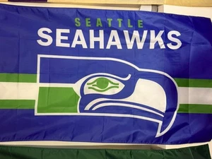 3x5 Foot Seattle Seahawks Throwback Retro Vintage Logo Flag - Picture 1 of 1
