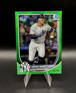 2025 Bowman Chrome Aaron Judge Green Refractor #53/99 Yankees - Picture 1 of 2