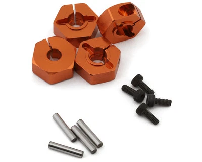 HPI Sport 3 12mm Aluminium Clamp Hex Hub Adaptors (Orange) (4) [HPI160241] - Image 1 of 3