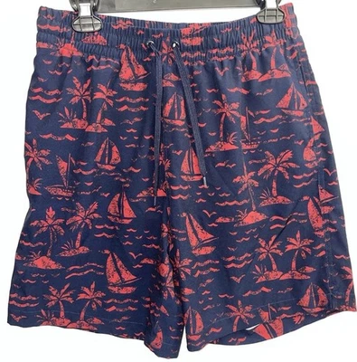 Карибский Joe плавки мужские средний красный синий сундуков карманы сетки подкладка паруса - Изображение 1 из 4