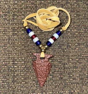 Cuentas~Collar Catlinita Sagrada~Nativo Americano~Lakota~Punta de Flecha~Espiritual - Imagen 1 de 1