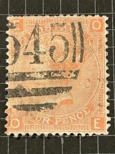 QV 1865-67 Sg93/94 4d Vermilion Pl 13 Used, Minor Short Perfs - Picture 1 of 2