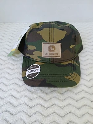 John Deere Boys Toddler Camo Camouflage Hat Cap New 2T-4T Green Adjustable Logo - Image 1 of 4