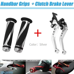 7/8" Handlebar Grip&Clutch Brake Drum Lever Fit For Suzuki GSXR750 GSXR600 K8 K9 - Picture 1 of 11