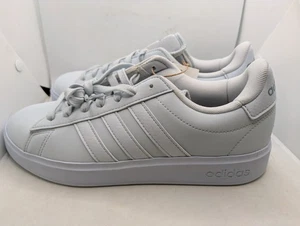 Adidas Grand Court 2.0 Cloudfoam Comfort Sneakers Men’s Size 8.5 White Casual - Picture 1 of 13