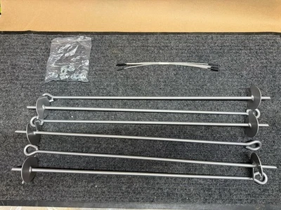 30" inch Auger Anchor Kit - 6 Pack Steel Screw Stakes BRAND NEW  U Bolts/Cables - Image 1 of 4