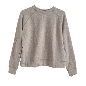 Vince Damen kleines hellbraunes Sweatshirt mit Rundhalsausschnitt haferflocken neutral Normcore Lounge - Bild 1 von 8