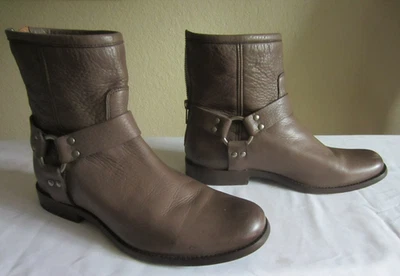FRYE Philip Harness Short Grey Genuine Leather Ankle Boots Sz.8.5B  $332  #19850 - Image 1 of 4