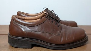 GH Bass Shoes Men's Leather Oxford Shoes Size 12 M Brown Made In Italy - Picture 1 of 6